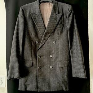 GUCCI Wool Double Breasted Pinstripe Suit